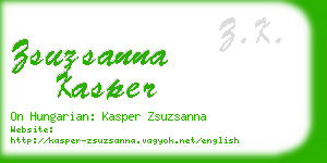 zsuzsanna kasper business card